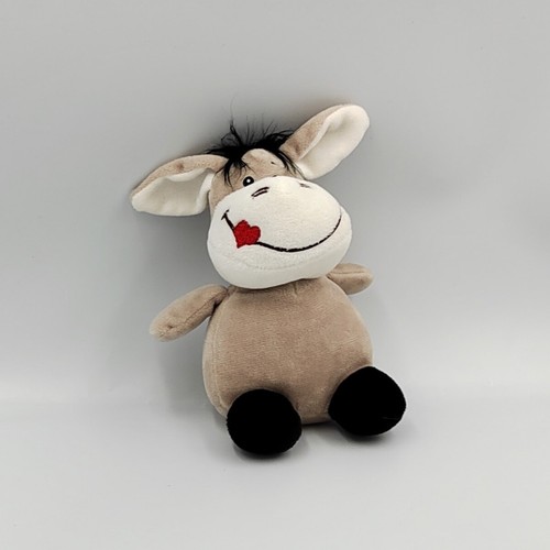 Doudou ane cheval gris coeur