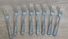 8 fourchettes De Table métal argenté Christofle modèle coquille