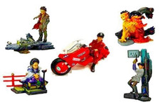 AKIRA bike Kaiyodo K&M Katsuhiro Otomo figurine 2 vignette gashapon couleur J...