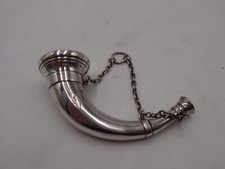 RARE VINAIGRETTE ET FLACON PARFUM ARGENT ANGLETERRE LONDRES 1874 SCENT BOTTLE