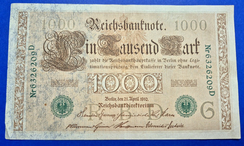 Billet 1000 mark - billet, 1910