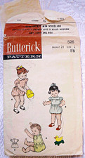 Ancien Patron Butterick Pattern - Combinaison Enfant Taille anglaise - Size 2
