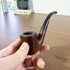 Pipe ancienne ROPP en bruyère – Modèle Excel courbe, France circa 1960