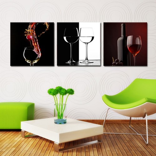 Wine glass framed mounted - framed/mounted, on