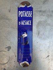 Plaque émaillée de Propreté POTASSE D'ALSACE HANSI . BE  Émaillerie Ed.Jean 