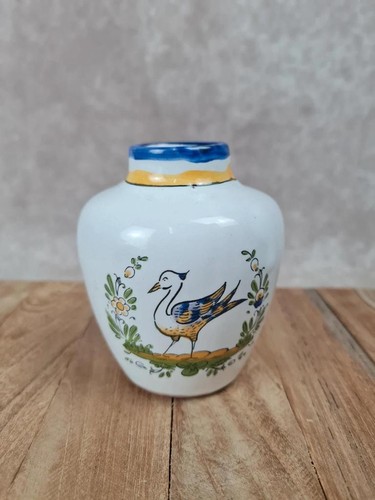 Petit vase faïence signé - vase, en