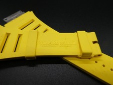 Bracelet de montre en caoutchouc jaune Richard Mille RM011 authentique...
