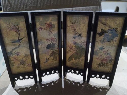 Petit paravent chinois bois - paravent,
