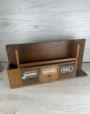 ? Rangement À Épicé Étagère Mural Décoration Cuisine Année 50 En Bois