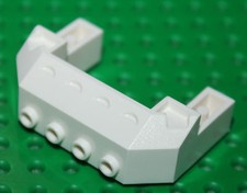 Lego White Train Front Sloping Base with 4 Studs ref 87619/set 70709 7938 8404