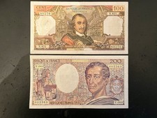  2 Billets france 100FR Corneille FAUX N821 et 200FR V060 faux