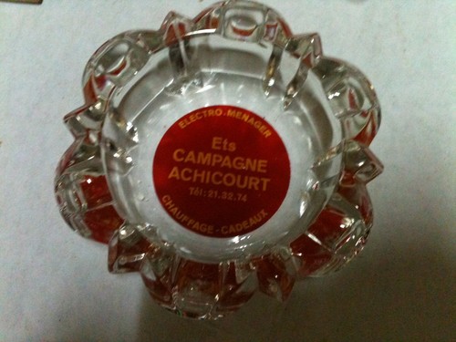 Cendrier verre pub - verre, jamais