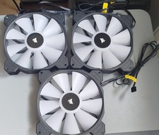 3x Corsair iCUE SP140 RGB ELITE  140 mm Ventilateur PWM / 18 dba / 1200 RPM MAX