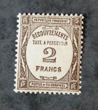 France 1927 1931 taxe 62 neuf charnière * légère cote 180 euro