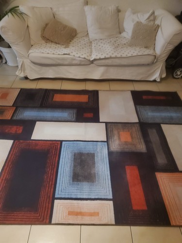 Tapis salon 160 - 160, carreaux