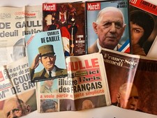 LOT PARIS MATCH JOURNAUX 1970 SPECIAL DECES CHARLES DE GAULLE