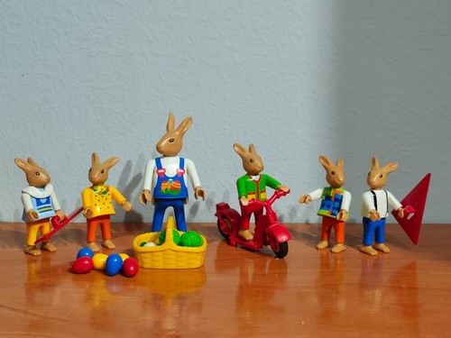 Lot playmobil figurines lapins - figurines,