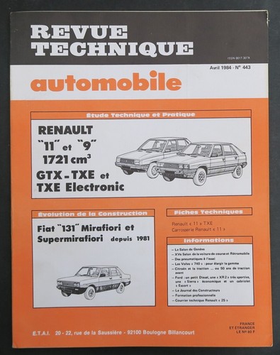 Revue technique automobile rta - revue,