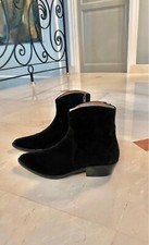 Santiags basses en daim noires