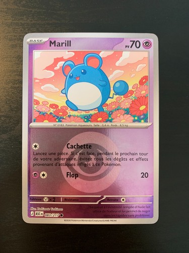 Carte pokémon reverse marill - pokémon,