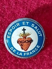 insigne boutonnière sacré coeur patriotique espoir et salut de la France Augis