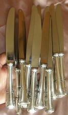 SAINT MEDARD modèle Mozart 12 couteaux de table métal argenté & lame inox Nogent