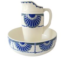 Ancien Service De Toilette Broc Plus Cuvette St Amand Modèle Roxy Made In France