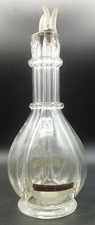 ancienne bouteille à liqueurs en verre à 4 compartiments 3 bouchons