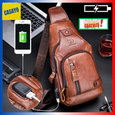Sacoche poitrine homme cuir - sacoche,