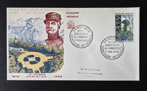 Enveloppe 263 fdc 1er - n°263,