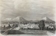 Mexico City lithographie 1857