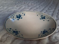 ravier Badonviller blanc bleu 23X14cm