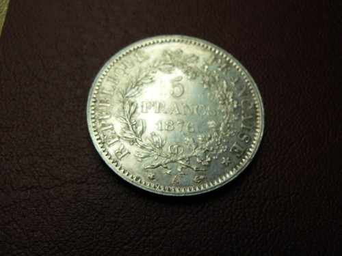 Piece argent ecu 1876 a - piece, de