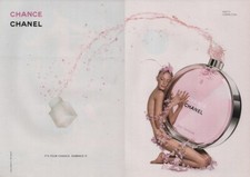 Publicité papier Parfum. Perfume ad Chance Eau Tendre de CHANEL 2010 USA double 