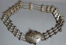 Ceinture 19e s argent massif niellé russe Russian  silver belt caucasienne 215 g