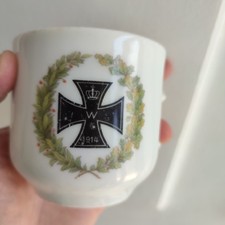 WW1 Tasse patriotique Allemande Réserviste Croix de fer 1914
