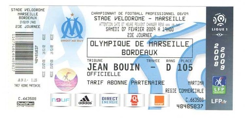 Billet place om olympique - billet,
