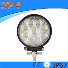 2x 27W 12-24V Fort LED Projecteur Faisceau Cab 1900 Lumens IP67 Alu Boîtier #