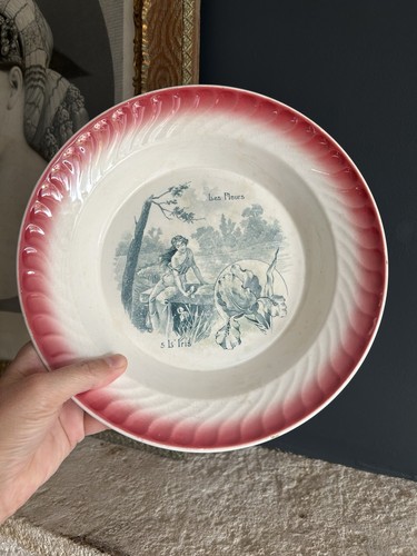 Plat creux ancien - ancien, rond