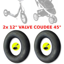 2x CHAMBRE A AIR 12" POUSSETTE TROTTINETTE  VÉLO ENFANT VALVE COUDÉE 45