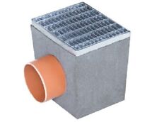 Picker Bac À Eau En Béton Avec Grille En Métal 22,5x17,5