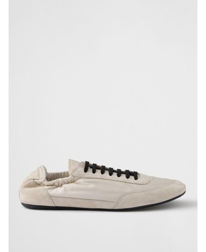 Prada baskets nylon daim - prada,