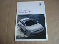 catalogue/brochure   Volkswagen  scirocco  sport et style     -  2/2010