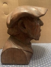 Buste Homme Breton En Bois (Par Joseph Le Gall Dit Job de Locronan ?)