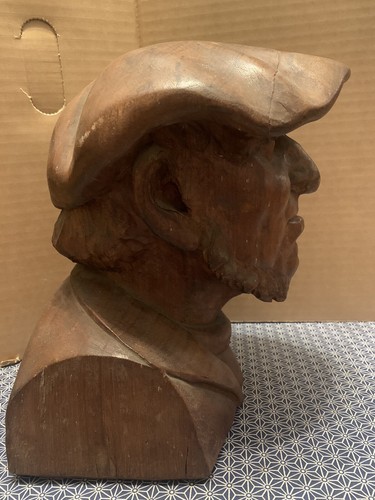 Buste homme breton bois - buste,