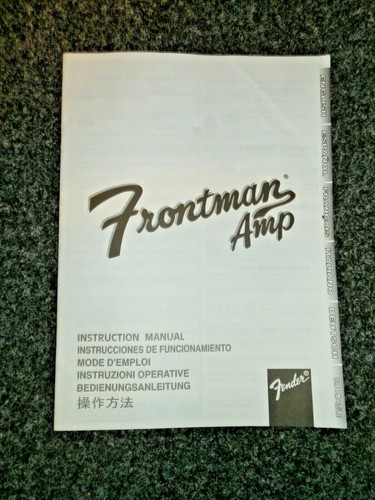 Fender frontman ampli manuel - ampli,