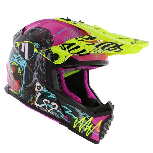 Casque moto enfant violet - mx,