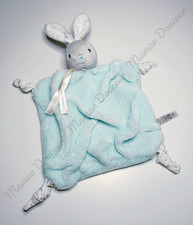 Doudou Plat Lapin Gris Bleu