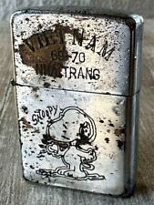 War Zippo RARE 1969s ZIPPO LIGHTER VINTAGE VIETNAM ZIPPO Snoopy NHA TRANG 69-70