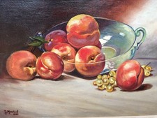 Huile sur toile nature morte